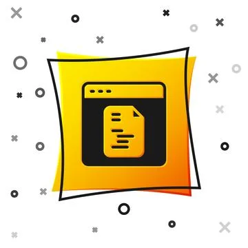 Black Software, web developer programming code icon isolated on white backg.. Illustrazione stock