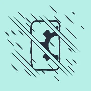 Black Software, web development, programming concept icon isolated on green Stock Illustration