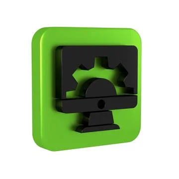 Black Software, web development, programming concept icon isolated on trans.. Stockillustratie