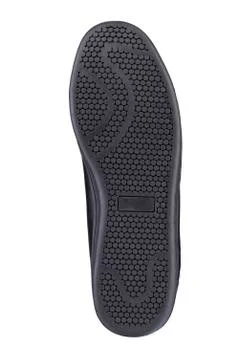 Black sole on a white background. Polyurethane sole Stock Photos