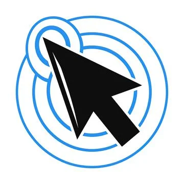 Black Solid Mouse Cursor Arrow Vector Icon Stock Illustration