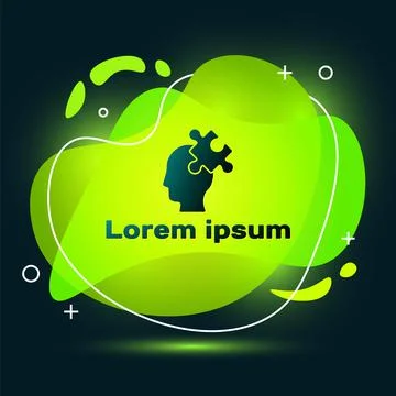 Black Solution to the problem in psychology icon isolated on black background 스톡 일러스트