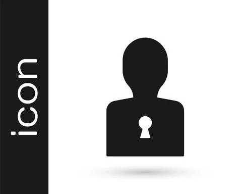 Black Solution to the problem in psychology icon isolated on white background Illustrazione stock