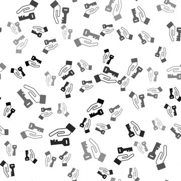 Black Solution to the problem in psychology icon isolated seamless pattern on Illustrazione stock