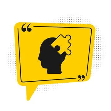 Black Solution to the problem in psychology icon isolated on white background 스톡 일러스트