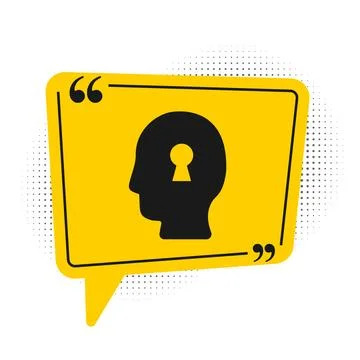 Black Solution to the problem in psychology icon isolated on white background Illustrazione stock