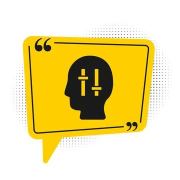 Black Solution to the problem in psychology icon isolated on white backgrou.. Stock Illustration