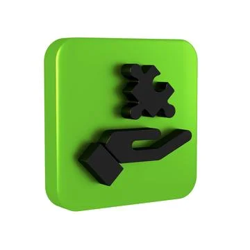 Black Solution to the problem in psychology icon isolated on transparent ba.. Stock Illustration