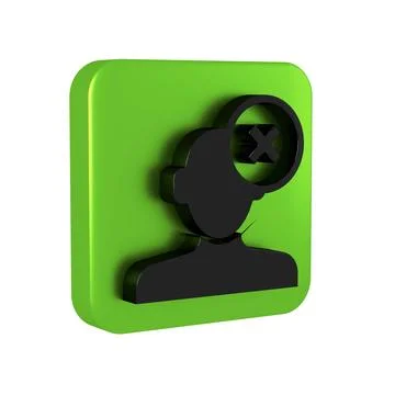 Black Solution to the problem in psychology icon isolated on transparent ba.. 스톡 일러스트