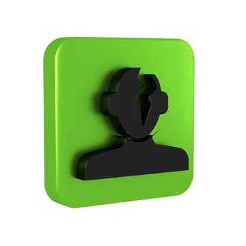 Black Solution to the problem in psychology icon isolated on transparent ba.. Stock Illustration