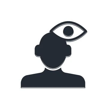 Black Solution to the problem in psychology icon isolated on white backgrou.. Stockillustratie