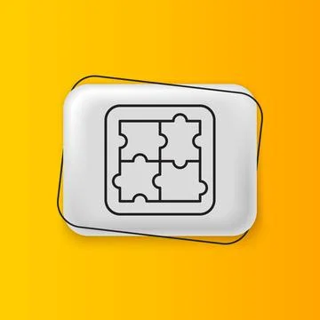 Black Solution to the problem in psychology icon isolated on yellow backgro.. Stock Illustration