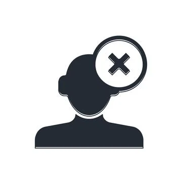 Black Solution to the problem in psychology icon isolated on white backgrou.. Illustrazione stock