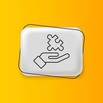 Black Solution to the problem in psychology icon isolated on yellow backgro.. イラスト素材