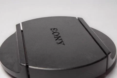Black sony cap white background Stock Photos
