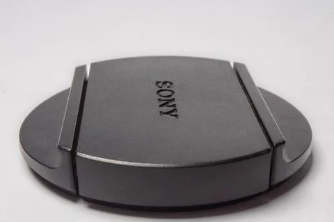 Black sony cap white background Stock Photos