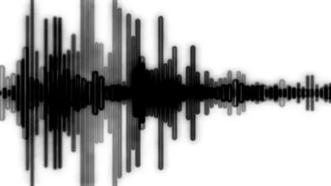 Black Sound Equaliser on White Background Stock Footage 69254504