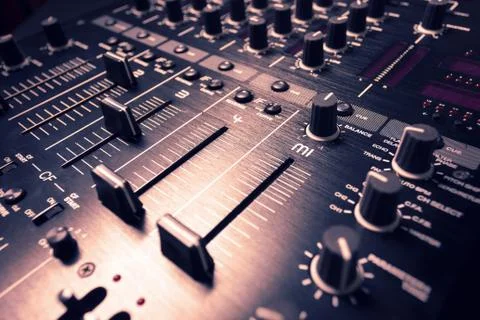 Black sound mixer controller Stock Photos