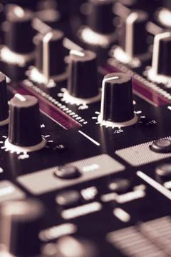 Black sound mixer controller Stock Photos