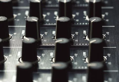 Black sound mixer controller Stock Photos