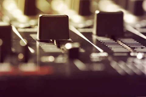 Black sound mixer controller Stock Photos