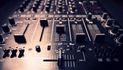 Black sound mixer controller Stock Photos