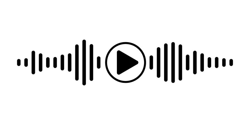 Black sound waves of the equalizer isolated on white background. Vector clipa Stock Illustration