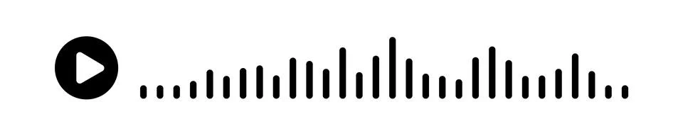 Black sound waves of the equalizer isolated on white background. Vector clipa Stock Illustration