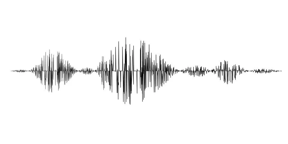 Black sound waves Illustrazione stock