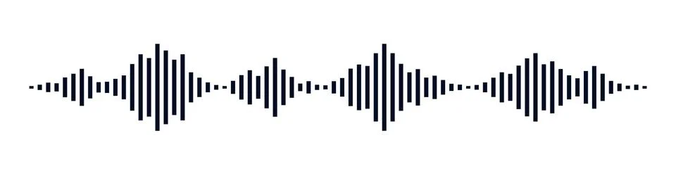 Black Sound waves Stock Illustration