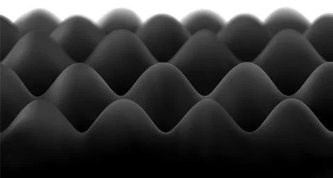 Black soundproof foam sheet Illustrazione stock