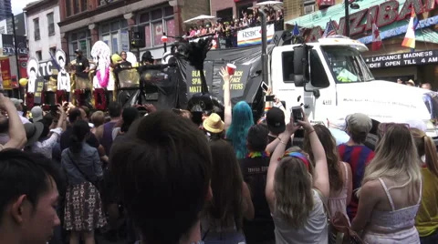 Black Space Matters float at Toronto’s 36th Annual Pride Parade 2016  Stock Footage 65123043