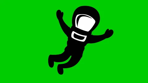 Black spaceman green Stock Footage 231756936