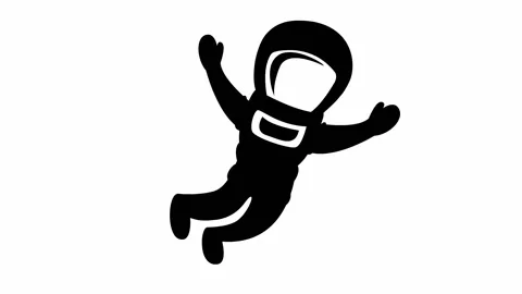 Black spaceman white Stock Footage 231756951