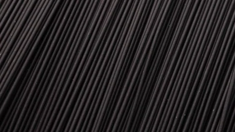 Black spaghetti, rotation in circle. black abstract background, Turning. Stock Footage 242705888