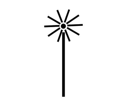 Black spark icon Stock Illustration