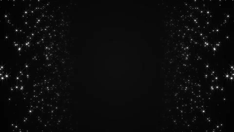 Black sparkle border bright star particles, dark center copy space, and elegant Stock Footage 340457356