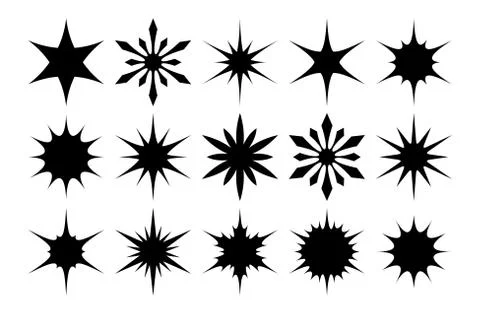 Black sparkles set. Stock Illustration