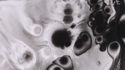 Black spatter emulsion spill drip pigment liquid Video stock 322558986