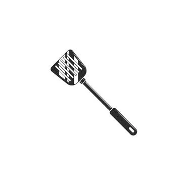 Black spatula vector illustration element design Illustrazione stock