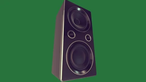 A black speaker on green background and isolated on green screen background Stock Footage 336968372