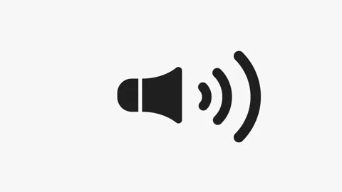 Black speaker icon with sound waves on a white background. Ideal for repres.. Stock Footage 279045880