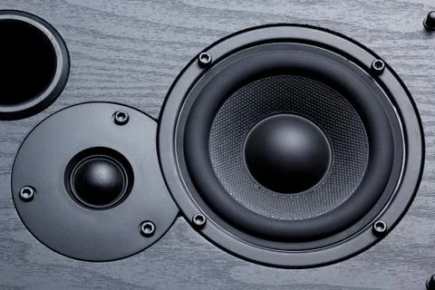 Black speaker Stock-Fotos
