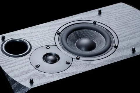 Black speaker Stock Photos