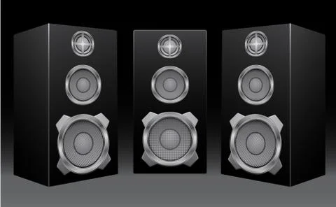 Black speakers Stock Illustration