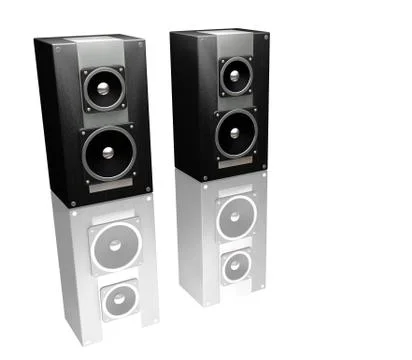 Black speakers Stock Illustration
