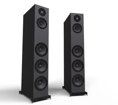 Black Speakers Stock Illustration