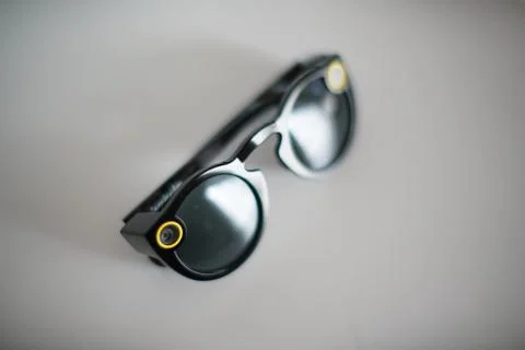 Black Spectacles Snapchat Stock Photos