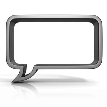 Black speech bubble 3D Illustrazione stock