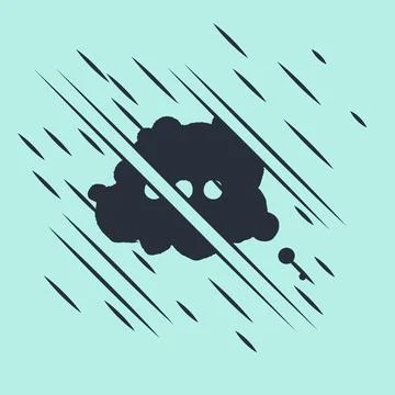 Black Speech bubble chat icon isolated on green background. Message icon Stock Illustration